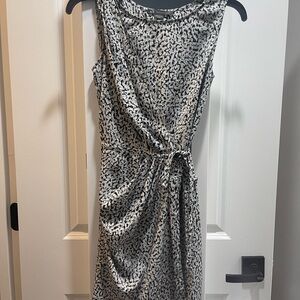 Armani Exchange Black and White Midi Dress